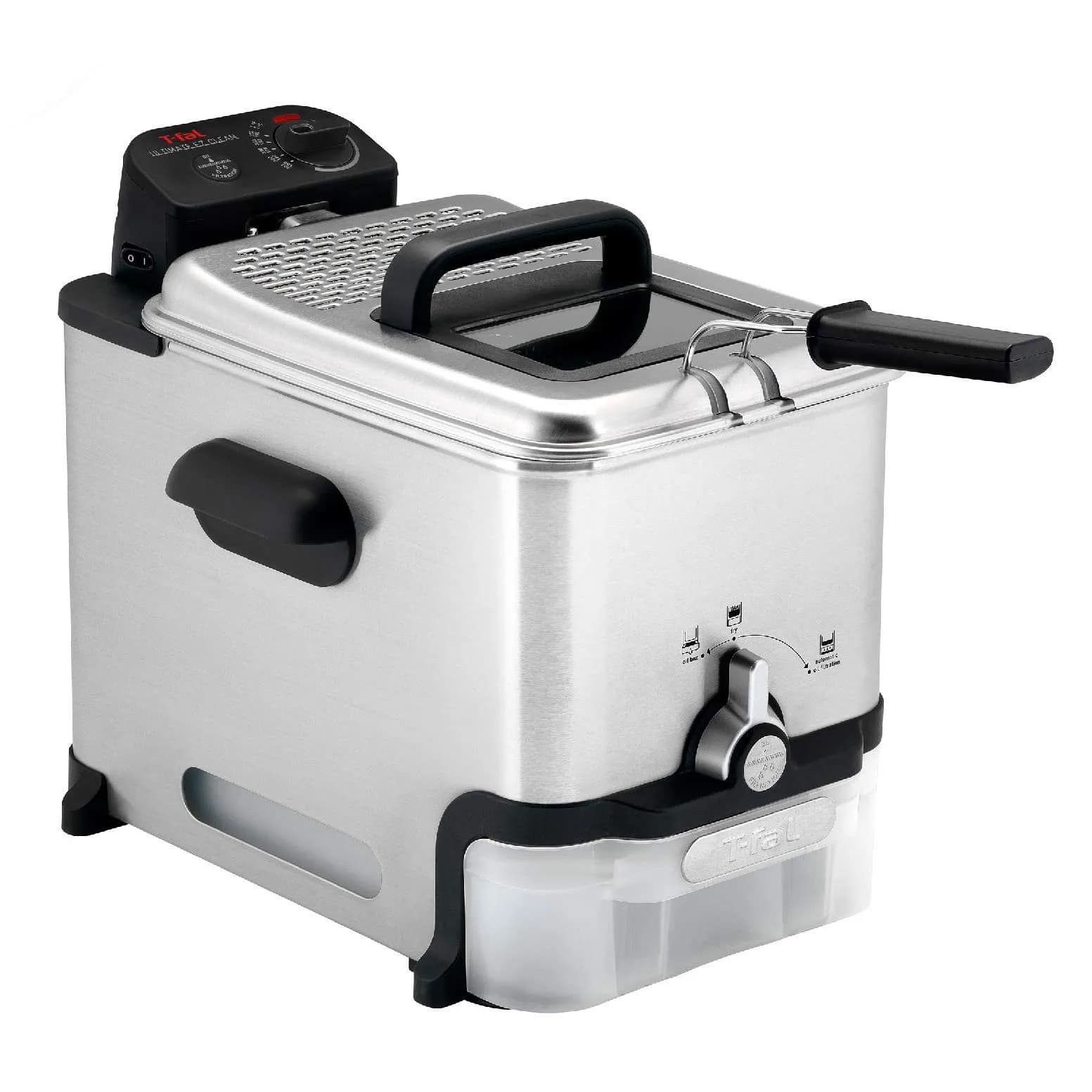 T-Fal Deep Fryer with Basket 3.5L | Oil Filtration & Temp Control for Crispy Results
