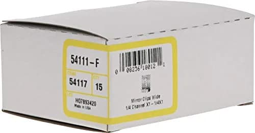 Hillman Wide Channel Metal Mirror Clips 1/4" x 1" x 1-1/2" | Durable Wall Mounting Hardware thumbnail 3