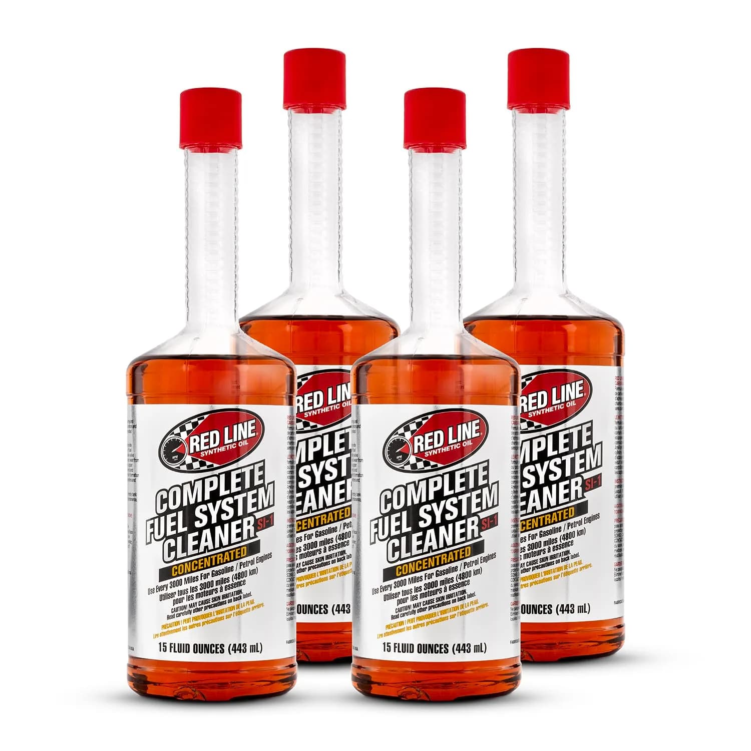 Red Line SI-1 Complete Fuel System Cleaner 4 Pack | Cleans Injectors, Carburetors, Valves & Combustion Chamber Deposits