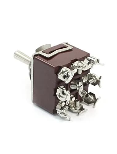 uxcell AC 380V 10A ON-Off-ON 3 Positions 9 Pin Latching Toggle Switch 3PDT | Industrial Control Switch for Lights & Motors thumbnail 2