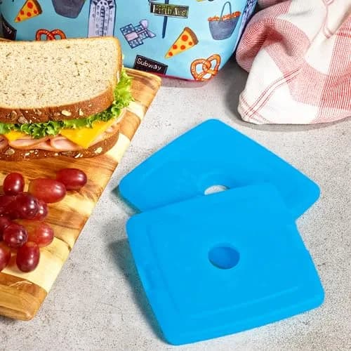 Fit & Fresh Cool Coolers Kids Ice Packs 8 Pack Blue | Slim, Reusable & Long-Lasting Ice Packs for Lunch & Camping thumbnail 2