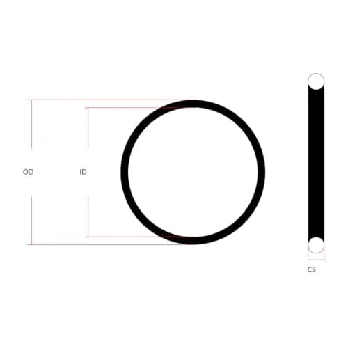 Mr O-Ring M2.5x69 Buna-N O-Ring 70A Durometer | Wide Temperature & Fluid Compatibility thumbnail 2