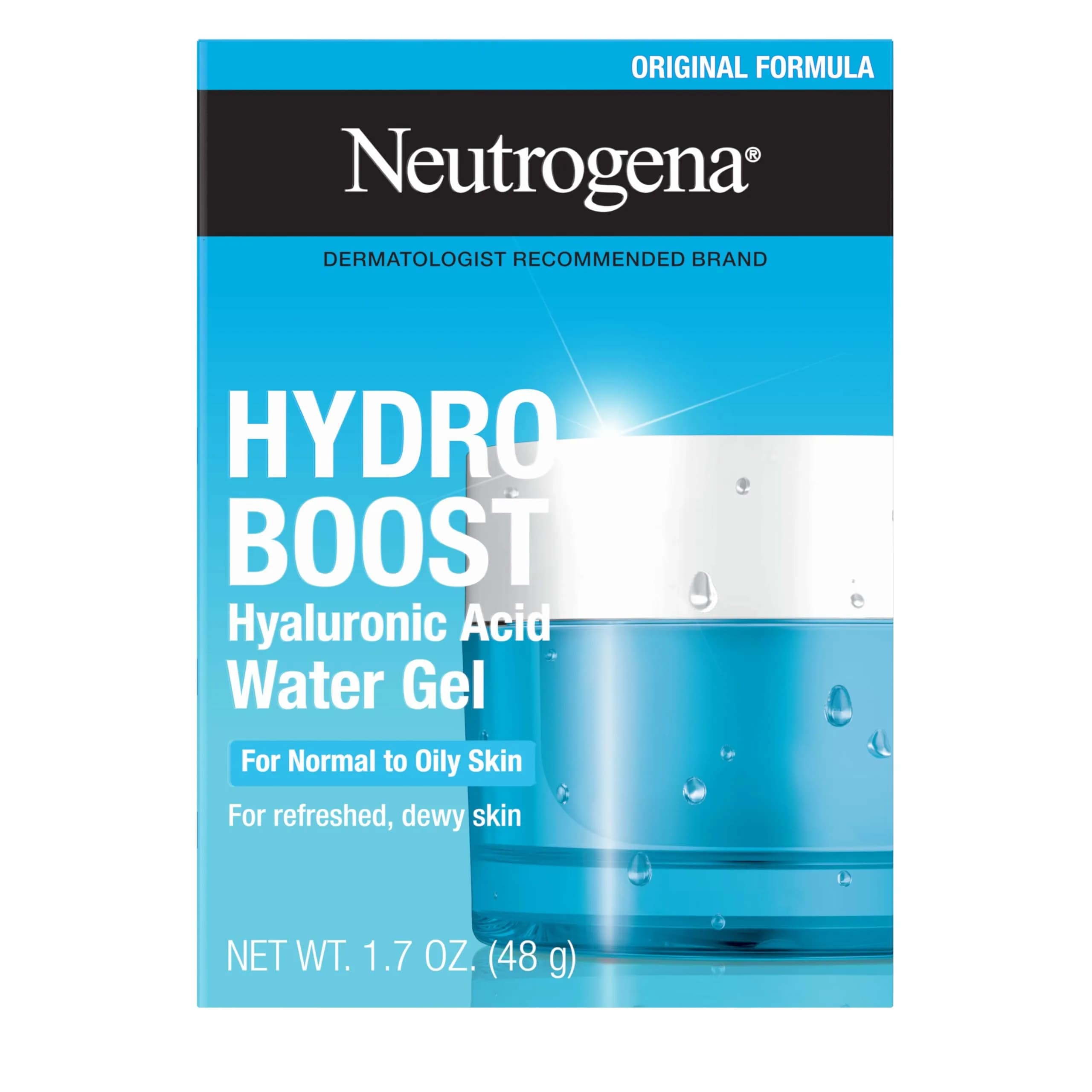Neutrogena Hydro Boost Water Gel Fragrance-Free 1.7 oz | Hyaluronic Acid Face Moisturizer for Normal to Oily Skin - main product image