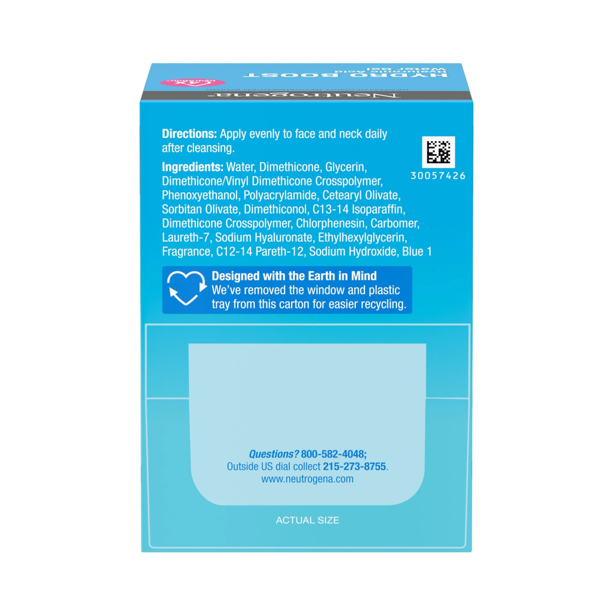 Neutrogena Hydro Boost Water Gel Face Moisturizer 50ml (1.7 fl oz) | Hyaluronic Acid Hydration - view 9