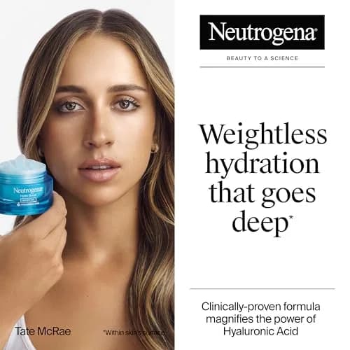 Neutrogena Hydro Boost Water Gel Face Moisturizer 50ml (1.7 fl oz) | Hyaluronic Acid Hydration thumbnail 2