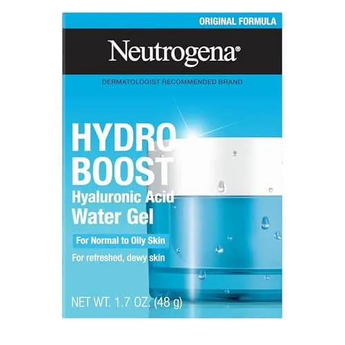 Neutrogena Hydro Boost Gel Cream Fragrance Free 15ml (0.5 Fl Oz) | Hyaluronic Acid Facial Moisturizer for Normal to Dry Skin — 1.7 Ounce