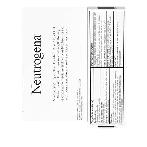 Neutrogena Rapid Clear Stubborn Acne Spot Treatment Gel 1 oz | Maximum Strength 10% Benzoyl Peroxide for Acne Prone Skin thumbnail 9