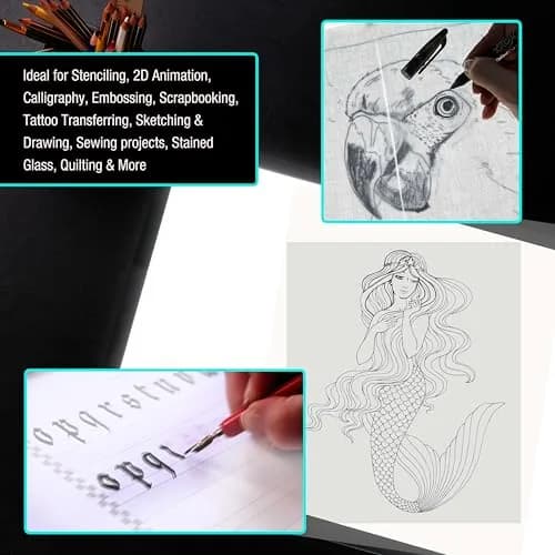 U.S. Art Supply Lightmaster 17"x24" LED Lightbox Board | Ultra-Thin, Dimmable, 50,000 Hour LEDs for Artists & Professionals thumbnail 7