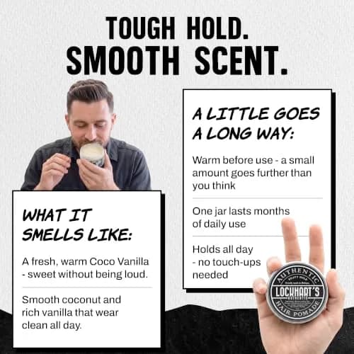 Lockhart's Heavy Hold Oil Pomade for Men, 3.4 oz | Low Shine, Sweat Proof, Recombable thumbnail 6
