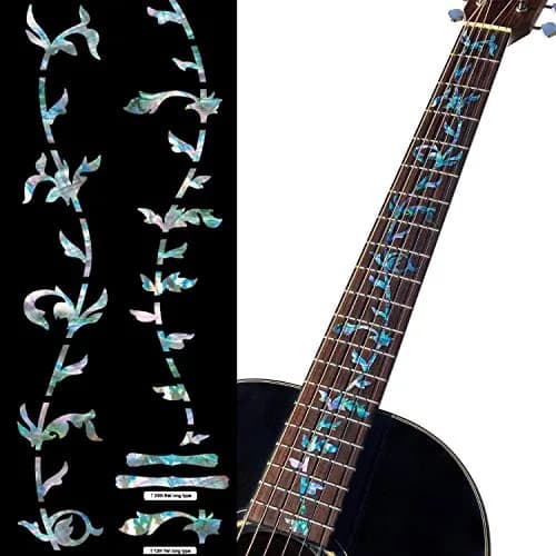 Inlaystickers Tree of Life Guitar Fret Markers - Abalone Mix (1 Sticker Sheet) | Realistic Inlay Look thumbnail 1