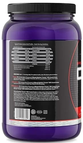 Ultimate Nutrition Prostar 100% Casein Protein Powder, Strawberry, 2lb | Slow-Release Nighttime Protein thumbnail 4