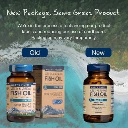 Wiley's Finest Wild Alaskan Fish Oil Peak EPA, 60 Count | High Potency Omega-3 Support thumbnail 12
