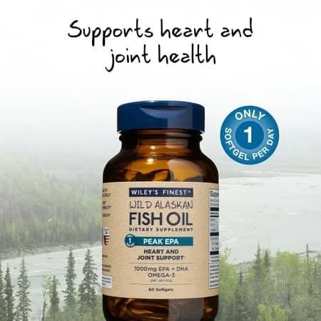 Wiley's Finest Wild Alaskan Fish Oil Peak EPA, 60 Count | High Potency Omega-3 Support thumbnail 4