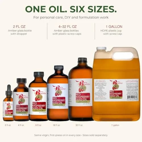 Berry Beautiful Red Raspberry Seed Oil, Cold Pressed, Unrefined, 2 fl oz | Nourishing Face & Body Oil for Sensitive Skin thumbnail 9