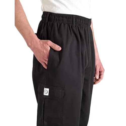 Mercer Culinary Genesis Men's Chef Cargo Pant Small Black | Durable, Comfortable & Professional thumbnail 5