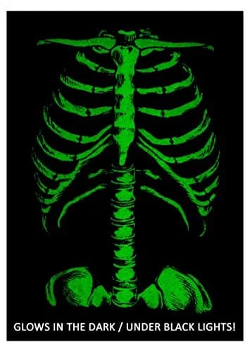 Ann Arbor T-shirt Co. Skeleton Rib Cage Jumbo Print Novelty Halloween Costume T-Shirt - Women's Large Black thumbnail 7