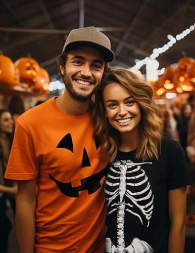 Ann Arbor T-shirt Co. Skeleton Rib Cage Jumbo Print Novelty Halloween Costume T-Shirt - Women's Large Black thumbnail 3