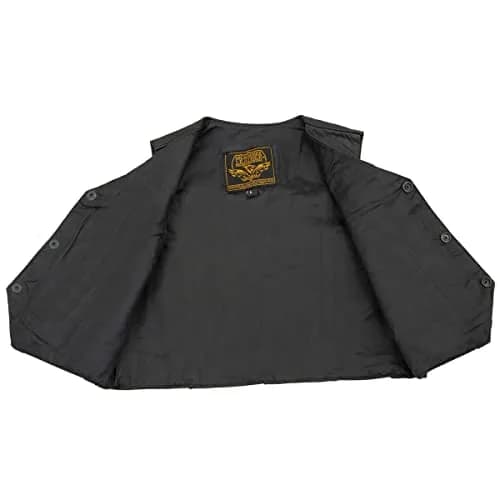 Milwaukee Leather Kids Plain Vest Black Medium | Classic Leather, Sleeveless, Fitted thumbnail 4