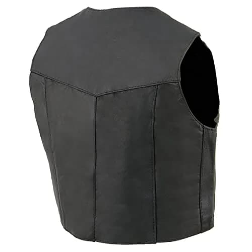 Milwaukee Leather Kids Plain Vest Black Medium | Classic Leather, Sleeveless, Fitted thumbnail 5