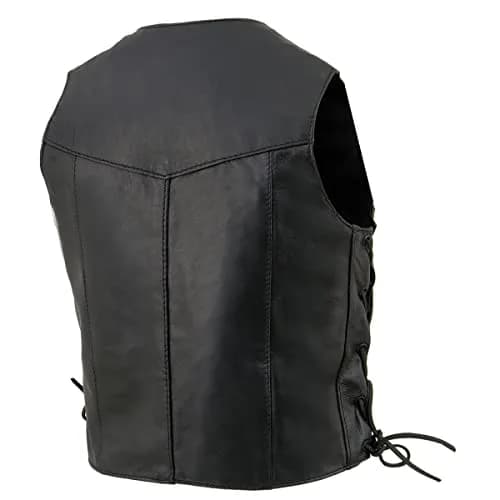 Milwaukee Leather SH2011L Kids Black Leather Vest 5X-Large | Classic Side Lace & Snap Closure thumbnail 4