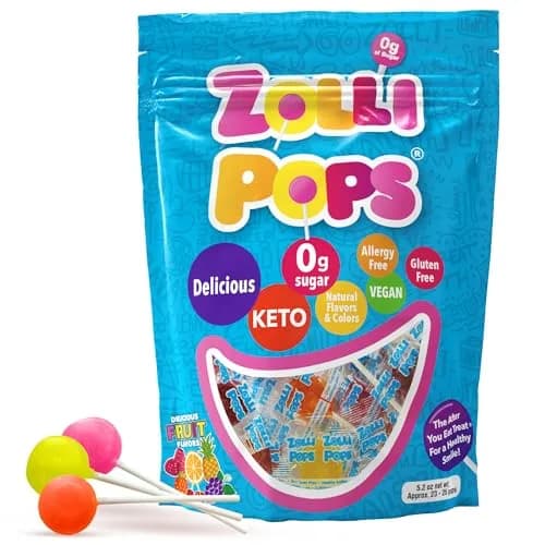 Zollipops Natural Fruit Variety Sugar-Free Lollipops 156g (5.5oz) | Dentist-Approved Clean Teeth Candy thumbnail 1
