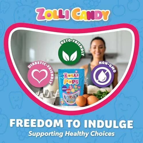 Zollipops Natural Fruit Variety Sugar-Free Lollipops 156g (5.5oz) | Dentist-Approved Clean Teeth Candy thumbnail 5