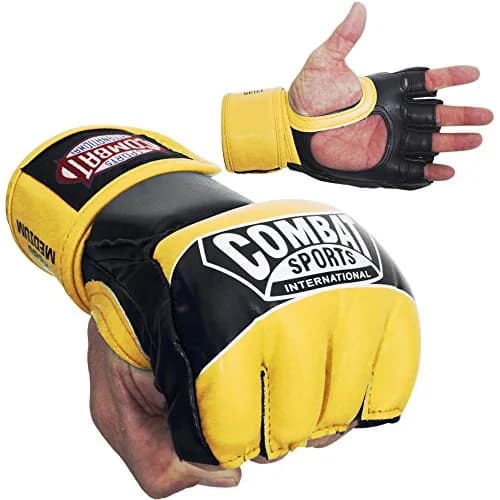 Combat Sports Pro Style Grappling MMA Gloves (Blue, Youth Medium) | 5oz Competition Gloves for MMA & Martial Arts thumbnail 5