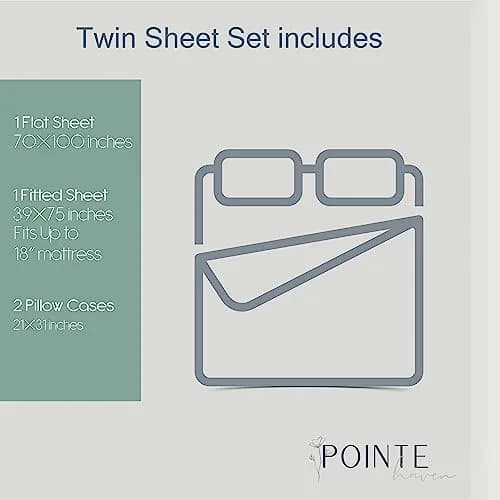 Pointehaven 200 GSM Flannel Sheet Set, Twin, Meadow | 100% Cotton, Fits up to 18" Mattresses thumbnail 8