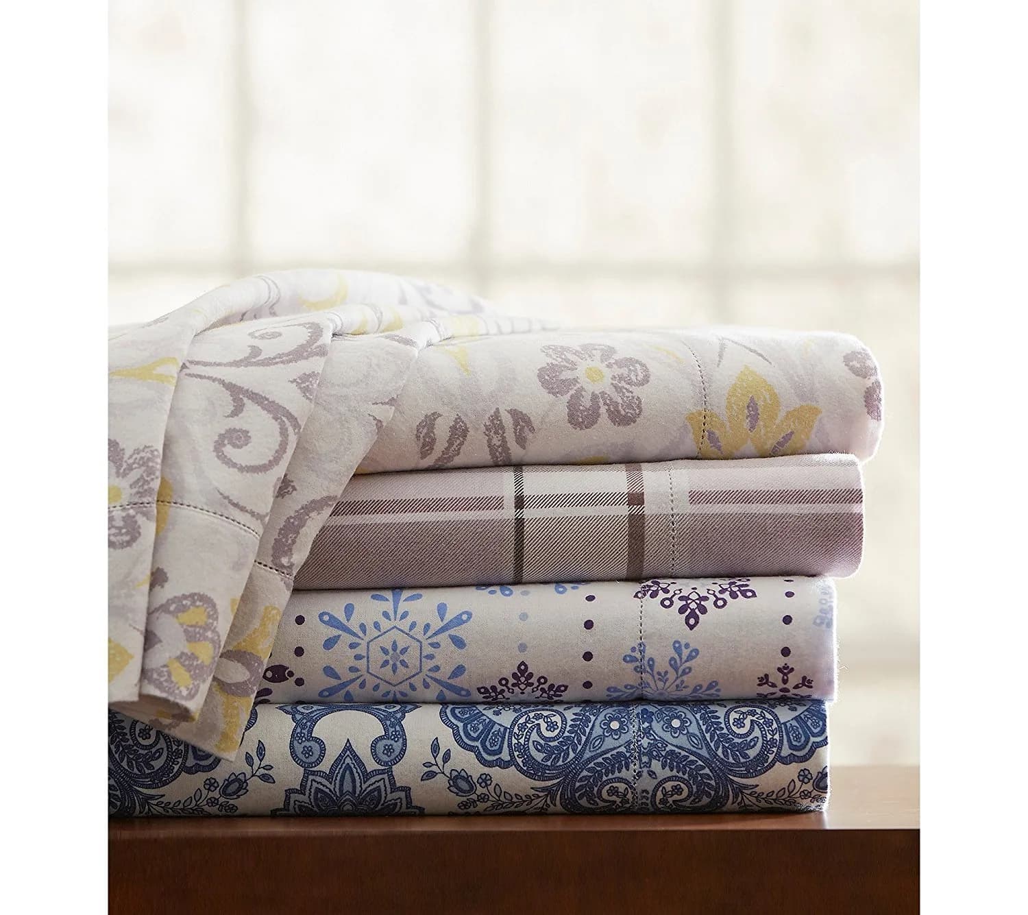 Pointehaven 200 GSM 100% Cotton Flannel Sheet Set, Twin, Alpine - Warm & Cozy, Pre-Shrunk, Deep Pockets