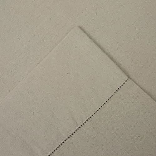 Pointehaven Twin Cotton Flannel Sheet Set | Warm & Cozy 200 GSM, Silver Grey, Pre-Shrunk, Deep Pockets thumbnail 4