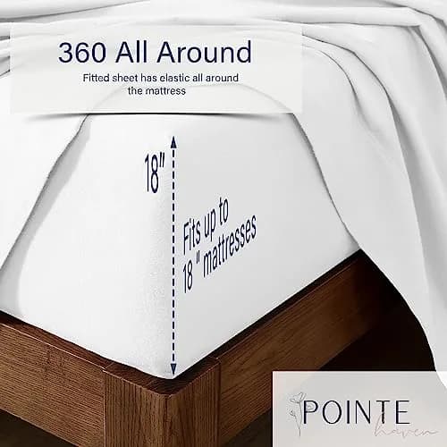 Pointehaven Twin Cotton Flannel Sheet Set | Warm & Cozy 200 GSM, Silver Grey, Pre-Shrunk, Deep Pockets thumbnail 5