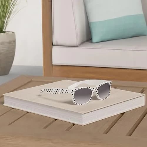 Retro Rewind Trendy Polka Dot Sunglasses for Women UV400 Protection | Vintage Style with Gradient Smoke Lenses thumbnail 2