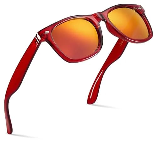 Retro Rewind Colorful Trendy 80s Mirrored Sunglasses for Women Men UV400 | Classic Retro Square Style thumbnail 1