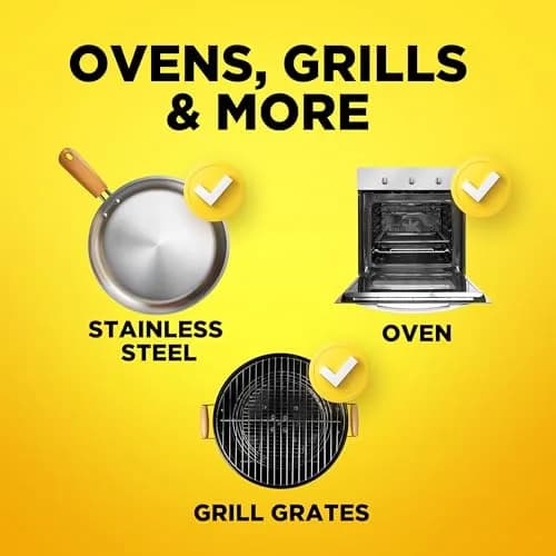 Easy-Off Heavy Duty Oven Cleaner Spray 14.5 oz (6-Pack, Lemon) | Tough Grease & Baked-On Food Removal thumbnail 5