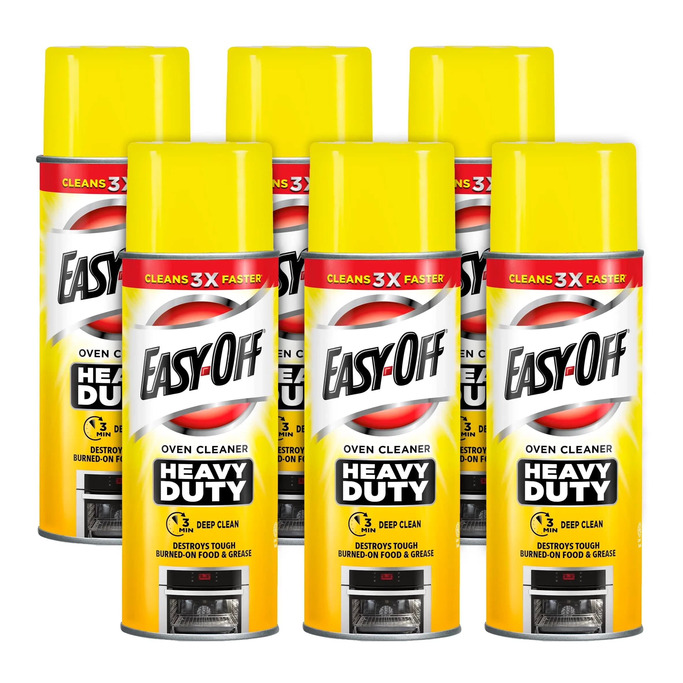 Easy Off Heavy Duty Oven Cleaner 14.5 oz Regular Scent, Pack of 6 | Tough Grease & Burnt-On Food - main product image