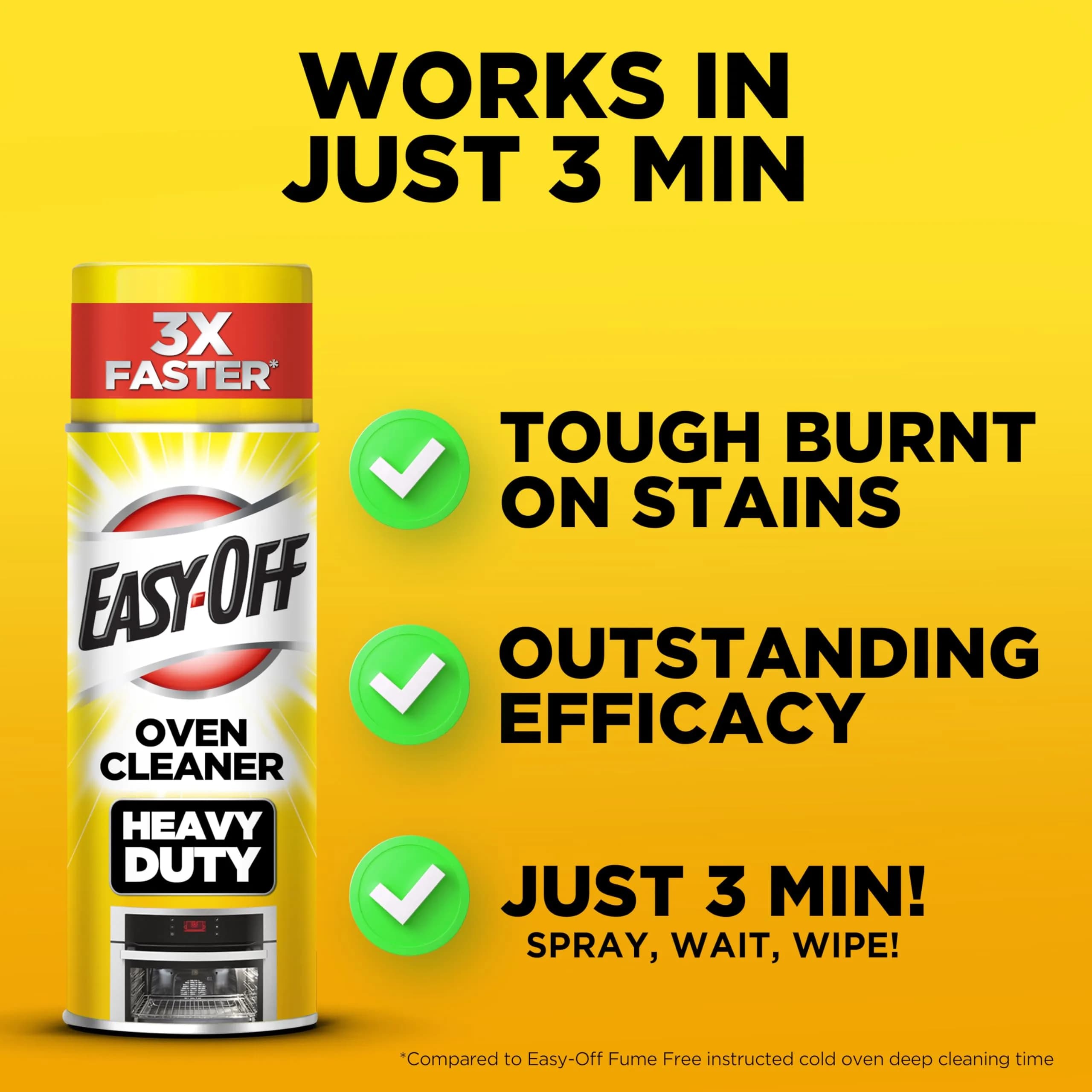 Easy Off Heavy Duty Oven Cleaner 14.5 oz Regular Scent, Pack of 6 | Tough Grease & Burnt-On Food - view 3