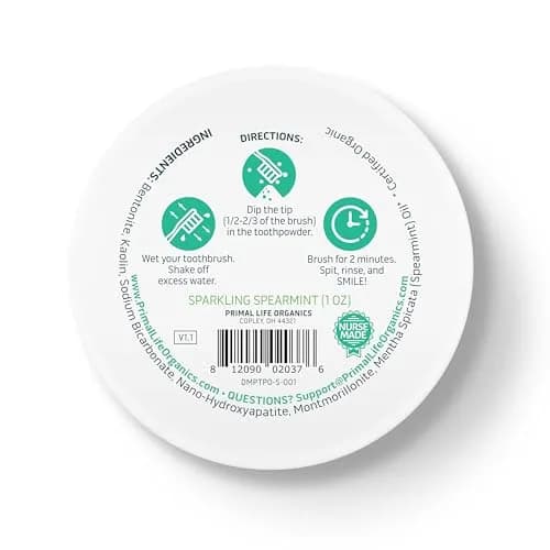 Primal Life Organics - Dirty Mouth Toothpowder Spearmint 1 oz | Organic, Vegan, Paleo Oral Care thumbnail 8