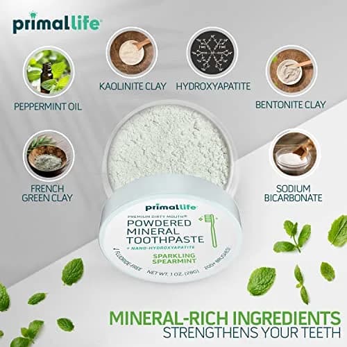 Primal Life Organics - Dirty Mouth Toothpowder Spearmint 1 oz | Organic, Vegan, Paleo Oral Care thumbnail 3
