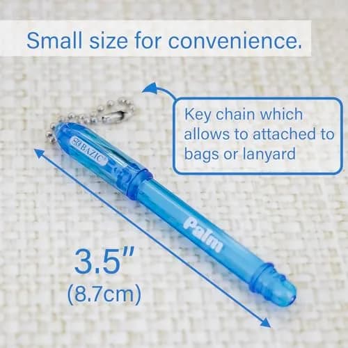 BAZIC PRODUCTS Palm Ballpoint Pens, Key Chain, Black Ink, 5 Ct, 3-Pack | Compact, Refillable, Smooth Ink thumbnail 3