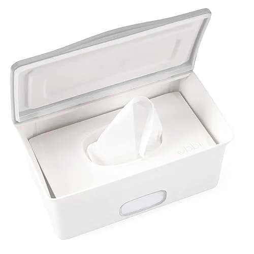 Ubbi Baby Wipes Dispenser with Weighted Plate, Gray | Easy One-Handed Wipe Access thumbnail 1