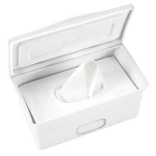 Ubbi White Baby Wipes Dispenser with Weighted Plate, 1 Count (Pack of 1) | Keeps Wipes Fresh & Moist thumbnail 1