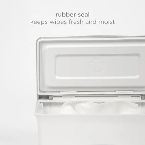 Ubbi White Baby Wipes Dispenser with Weighted Plate, 1 Count (Pack of 1) | Keeps Wipes Fresh & Moist thumbnail 4
