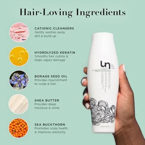 unwash Bio-Cleansing Conditioner 13.5 fl oz | Gentle, Hydrating Co-Wash for Curly & Dry Hair thumbnail 6