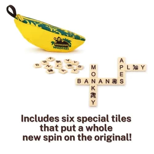 Bananagrams WildTiles Lettered Tile Game 156 g (5.5 oz) | Educational Spelling Improvement Game for Ages 7+ thumbnail 3
