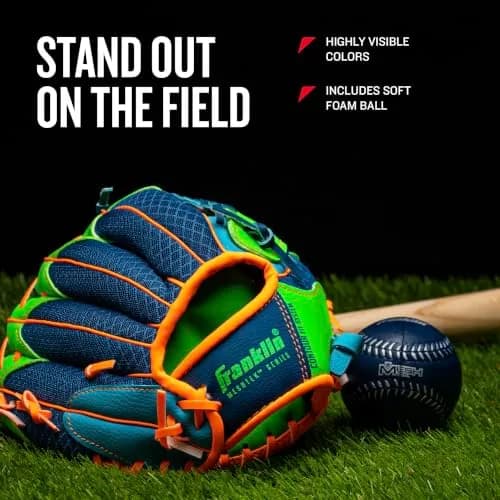 Franklin Sports Teeball Recreational Series Fielding Glove 9.5" | Lightweight, Ready to Play, Kids-Friendly thumbnail 4