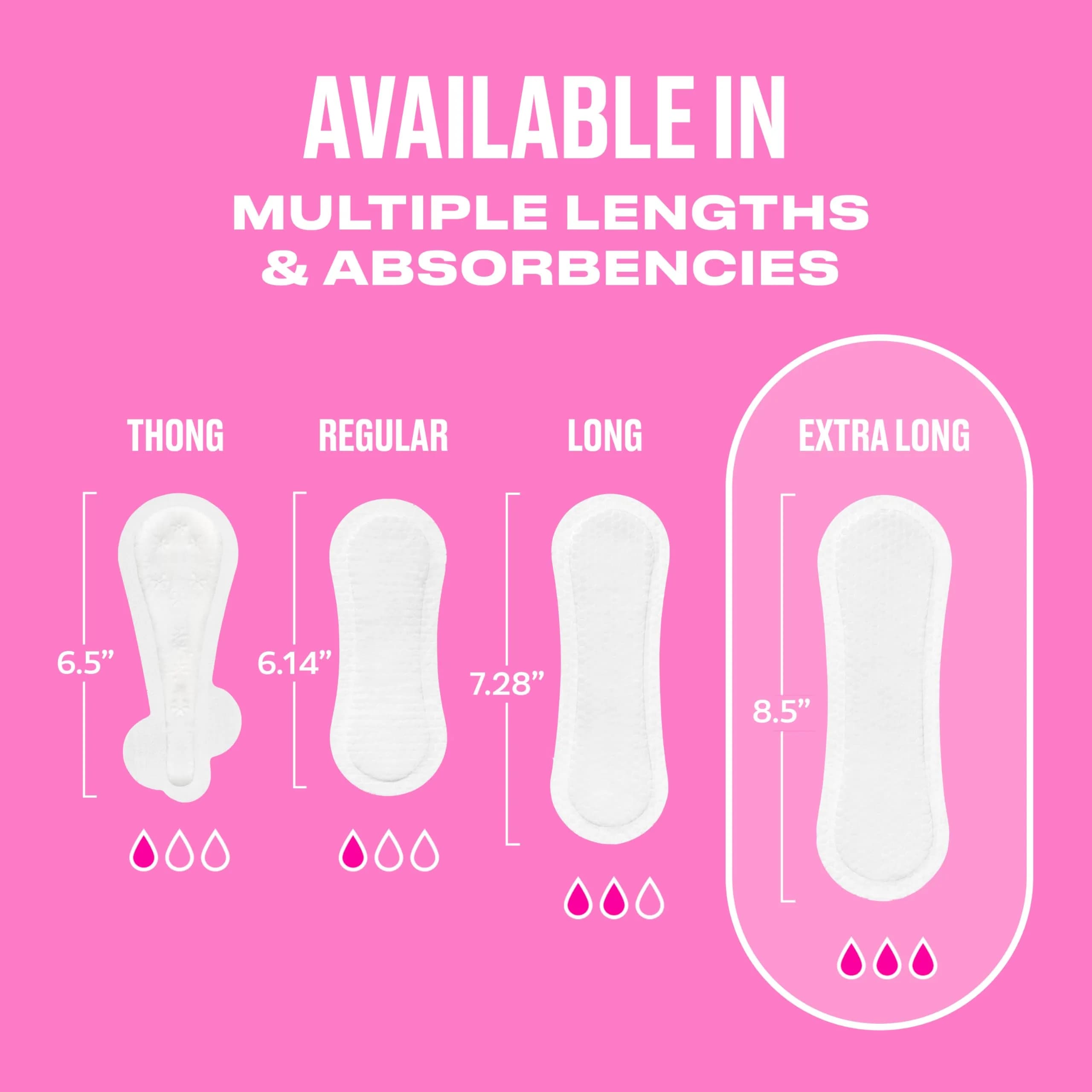 Carefree Extra Long Panty Liners Wrapped Unscented, 93 Count | Daily Feminine Protection for Light Periods and Leaks - view 9