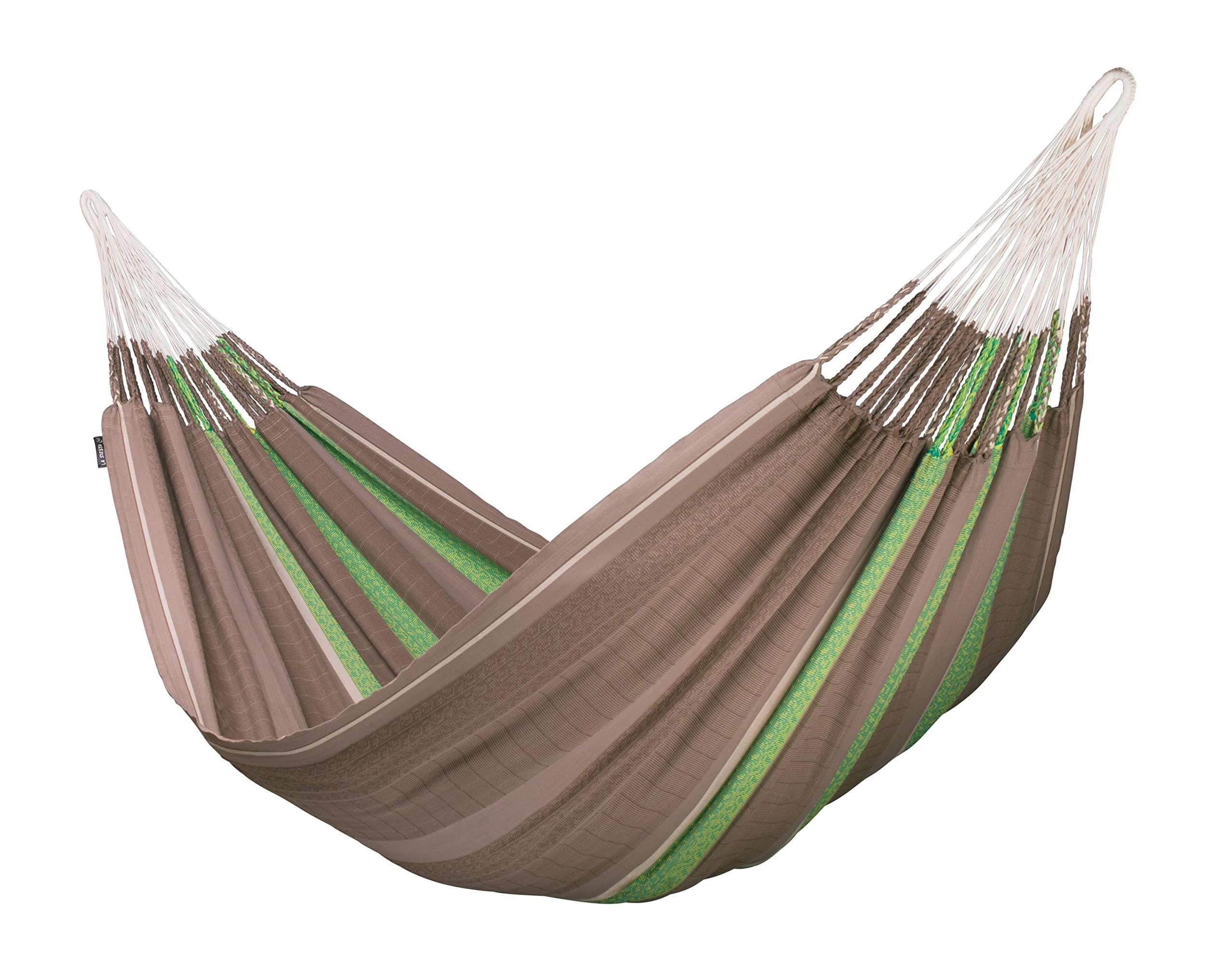 LA SIESTA Flora Classic Cotton Hammock & Wall Mount Kit XL (King) | Indoor & Outdoor Relaxation — Chocolate / XL (King)