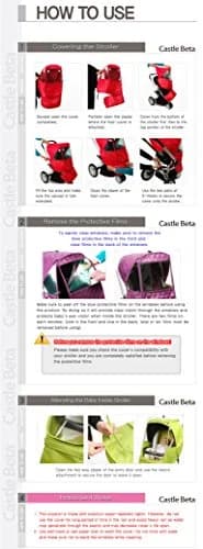Manito Castle Beta Stroller Weather Shield (Chocolate) | UV Resistant, Water-Repellent, Fits Most Detachable Seat Strollers thumbnail 6