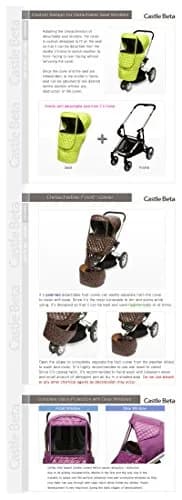 Manito Castle Beta Stroller Weather Shield (Chocolate) | UV Resistant, Water-Repellent, Fits Most Detachable Seat Strollers thumbnail 3