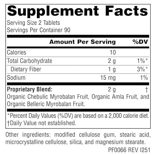 Planetary Herbals Triphala Internal Cleanser 180 Tablets | Supports GI Wellness & Regularity thumbnail 2